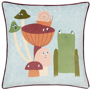 Funguys Friends 43x43 Feather Filled Cushion Sky Blue - Canwell Interiors Limited - Riva