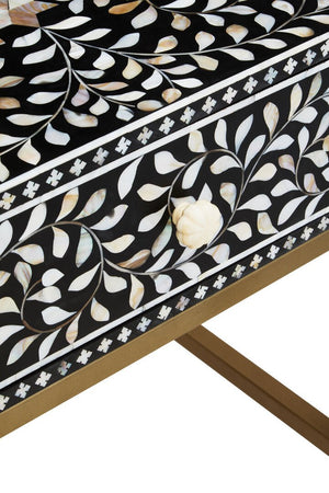Fusion 1 Drawer Side Table with Bone Inlay - Canwell Interiors Limited - Xshowhome