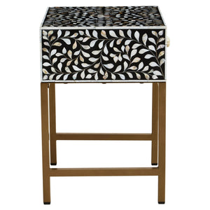 Fusion 1 Drawer Side Table with Bone Inlay - XShowhome Limited - Xshowhome