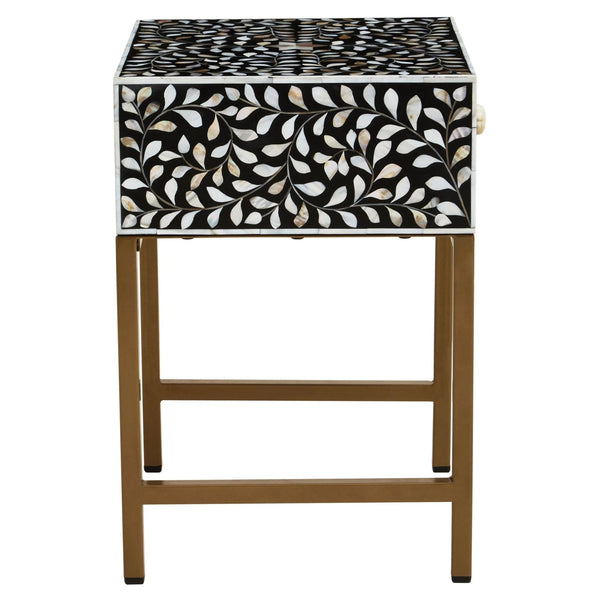 Fusion 1 Drawer Side Table with Bone Inlay - XShowhome Limited - Xshowhome