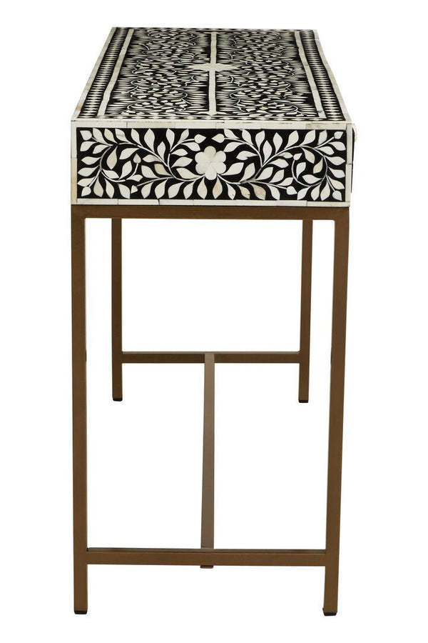 Fusion Bone Inlay Console Table With 2 Drawers - Canwell Interiors Limited - Xshowhome