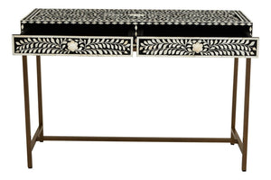 Fusion Bone Inlay Console Table With 2 Drawers - Canwell Interiors Limited - Xshowhome
