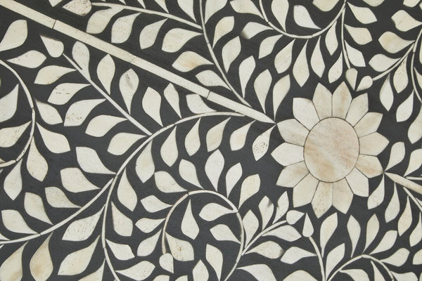 Fusion Bone Inlay Desk with 3 Drawers - Canwell Interiors Limited - Xshowhome