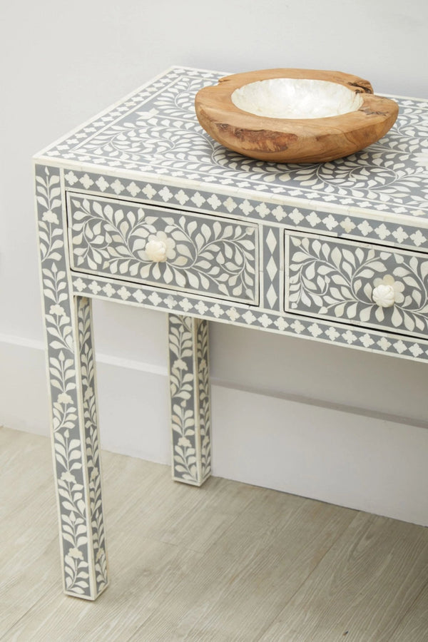 Fusion Bone Inlay Desk with 3 Drawers - XShowhome Limited - Xshowhome