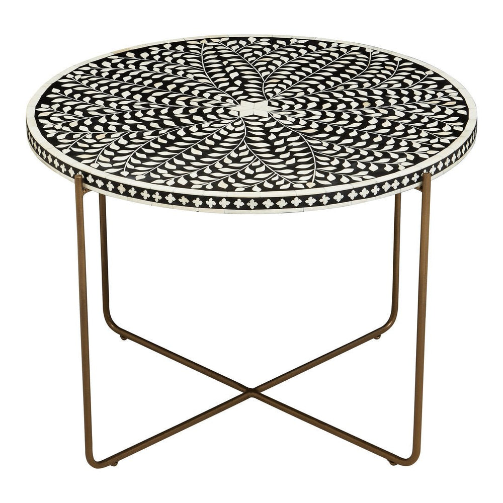 Fusion Bone Inlay Round Coffee Table - Canwell Interiors Limited - Xshowhome