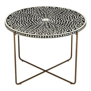 Fusion Bone Inlay Round Coffee Table - Canwell Interiors Limited - Xshowhome