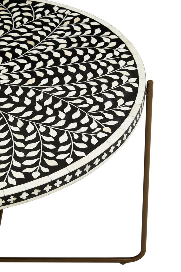 Fusion Bone Inlay Round Coffee Table - Canwell Interiors Limited - Xshowhome