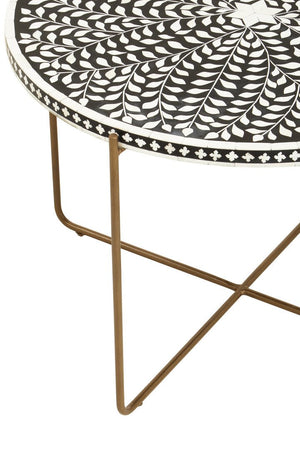 Fusion Bone Inlay Round Coffee Table - Canwell Interiors Limited - Xshowhome