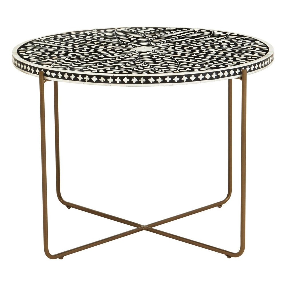 Fusion Bone Inlay Round Coffee Table - XShowhome Limited - Xshowhome