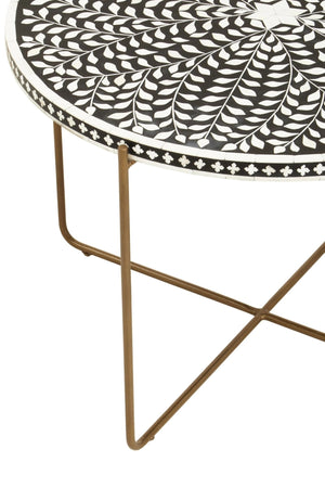Fusion Bone Inlay Round Coffee Table - XShowhome Limited - Xshowhome