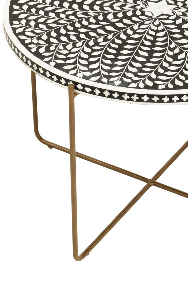 Fusion Bone Inlay Round Coffee Table - XShowhome Limited - Xshowhome