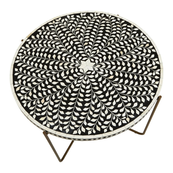 Fusion Bone Inlay Round Coffee Table - XShowhome Limited - Xshowhome