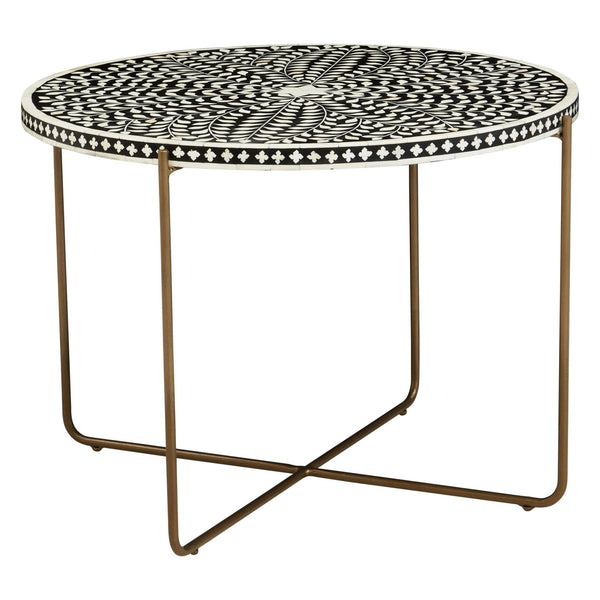 Fusion Bone Inlay Round Coffee Table - XShowhome Limited - Xshowhome