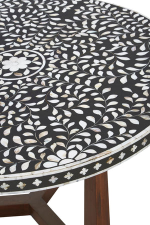Fusion Mother of Pearl Design Round Coffee Table - XShowhome Limited - Xshowhome