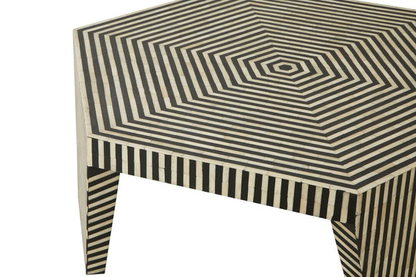 Fusion Striped Bone Inlay Coffee Table - Canwell Interiors Limited - Xshowhome