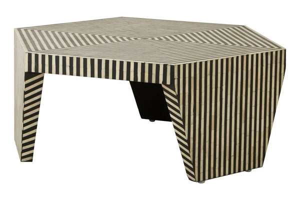Fusion Striped Bone Inlay Coffee Table - Canwell Interiors Limited - Xshowhome