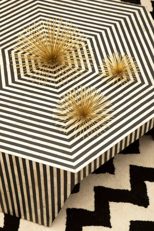 Fusion Striped Bone Inlay Coffee Table - XShowhome Limited - Xshowhome