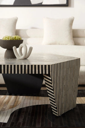 Fusion Striped Bone Inlay Coffee Table - XShowhome Limited - Xshowhome