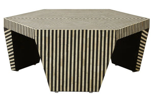 Fusion Striped Bone Inlay Coffee Table - XShowhome Limited - Xshowhome