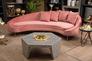 Fusion Striped Bone Inlay Coffee Table - XShowhome Limited - Xshowhome