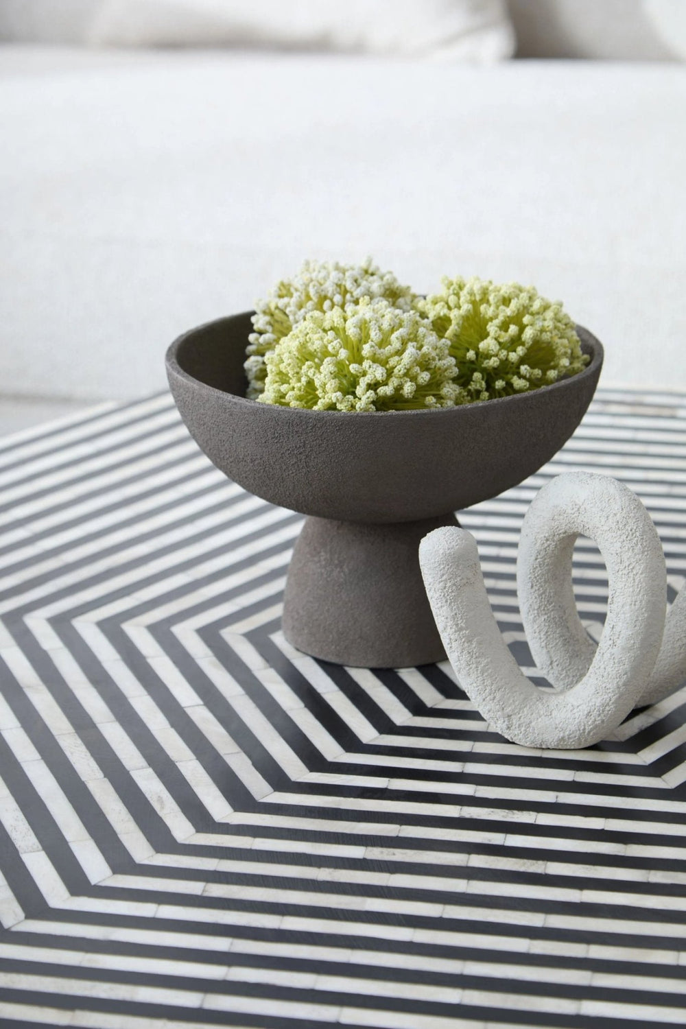 Fusion Striped Bone Inlay Coffee Table - XShowhome Limited - Xshowhome
