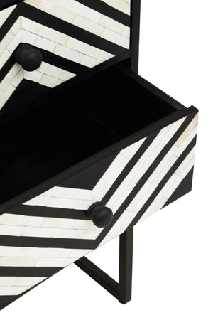 Fusion Three Drawer Chest with Bone Inlay - XShowhome Limited - Xshowhome