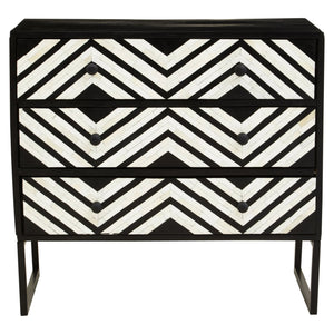 Fusion Three Drawer Chest with Bone Inlay - XShowhome Limited - Xshowhome