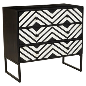 Fusion Three Drawer Chest with Bone Inlay - XShowhome Limited - Xshowhome