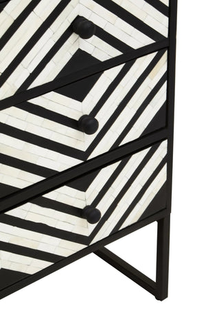 Fusion Three Drawer Chest with Bone Inlay - XShowhome Limited - Xshowhome
