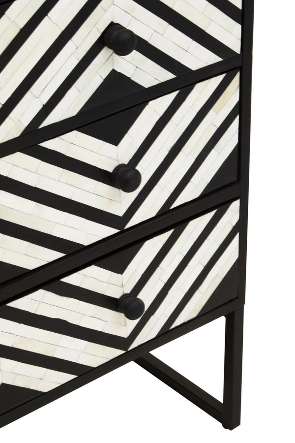 Fusion Three Drawer Chest with Bone Inlay - XShowhome Limited - Xshowhome