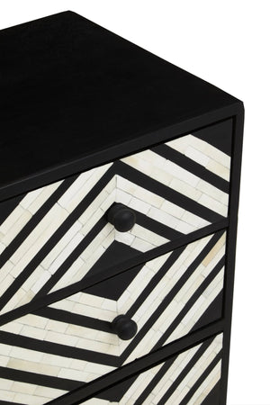 Fusion Three Drawer Chest with Bone Inlay - XShowhome Limited - Xshowhome