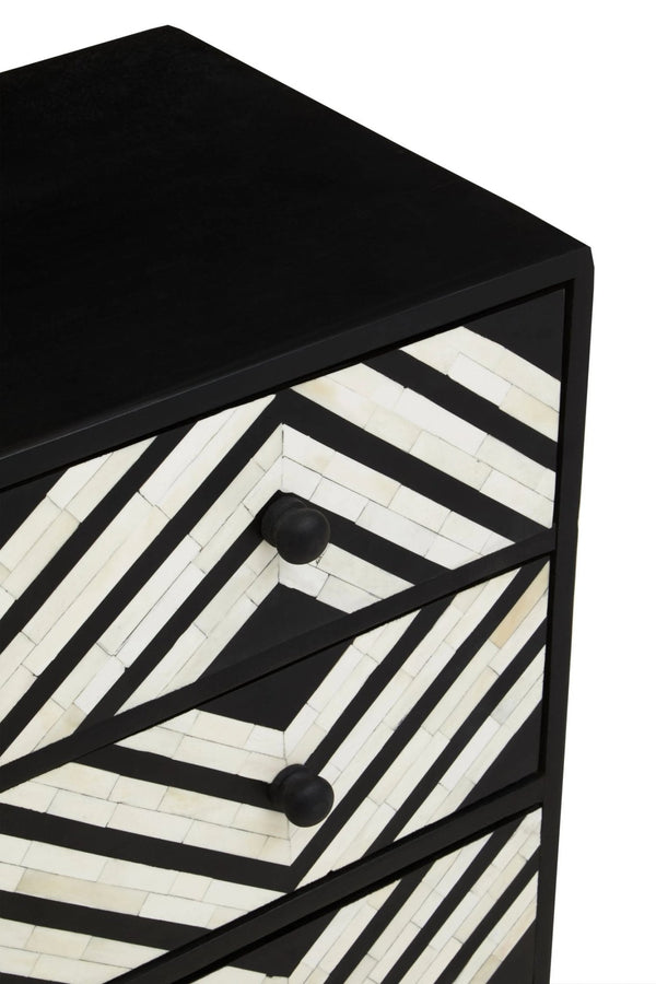 Fusion Three Drawer Chest with Bone Inlay - XShowhome Limited - Xshowhome