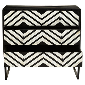Fusion Three Drawer Chest with Bone Inlay - XShowhome Limited - Xshowhome