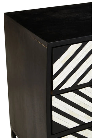 Fusion Three Drawer Chest with Bone Inlay - XShowhome Limited - Xshowhome