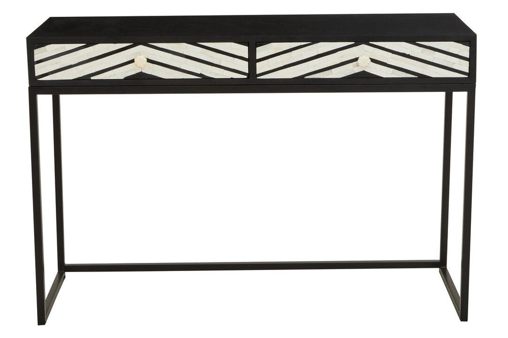 Fusion Two Drawers with Bone Inlay Console Table - Canwell Interiors Limited - Xshowhome