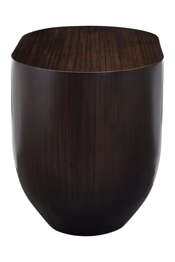 Gabelle Oval Ebony Bamboo Side Table - XShowhome Limited - Xshowhome