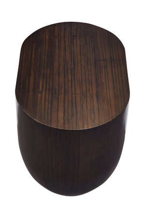 Gabelle Oval Ebony Bamboo Side Table - XShowhome Limited - Xshowhome