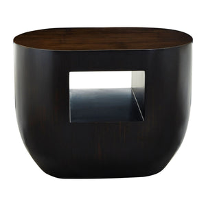 Gabelle Oval Ebony Bamboo Side Table - XShowhome Limited - Xshowhome