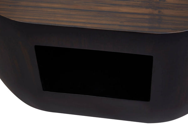 Gabelle Oval Ebony Bamboo Side Table - XShowhome Limited - Xshowhome