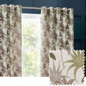 Galapagos 167x137 Eyelet Curtains Green - Canwell Interiors Limited - Riva