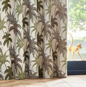 Galapagos 167x182 Eyelet Curtains Green - Canwell Interiors Limited - Riva