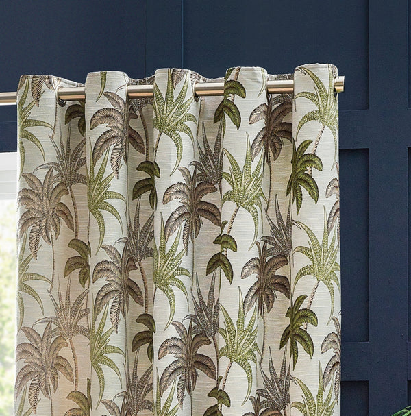 Galapagos 167x182 Eyelet Curtains Green - Canwell Interiors Limited - Riva