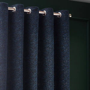 Galaxy 117x137 Eyelet Curtain Navy - Canwell Interiors Limited - Riva