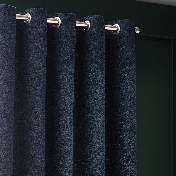 Galaxy 117x137 Eyelet Curtain Navy - Canwell Interiors Limited - Riva