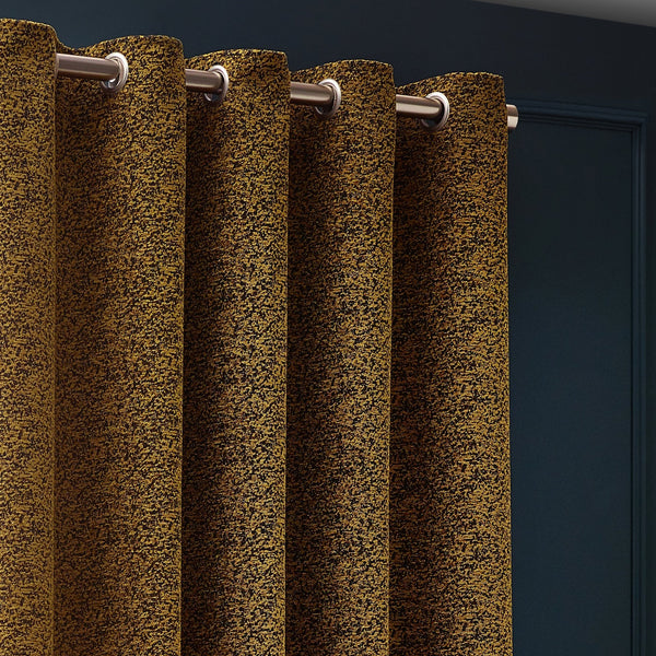 Galaxy 117x183 Eyelet Curtain Gold - Canwell Interiors Limited - Riva