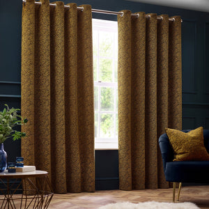 Galaxy 168x137 Eyelet Curtain Gold - XShowhome Limited - Riva