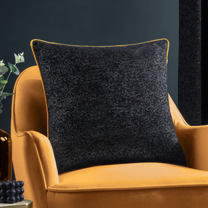 Galaxy 50x50 Feather Filled Cushion Black - Canwell Interiors Limited - Riva