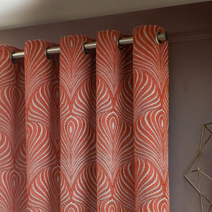 Gatsby 228x182 Eyelet Curtains Terracotta - Canwell Interiors Limited - Riva