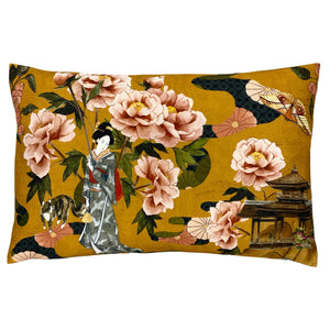 Geisha 30x50 Feather Filled Cushion Ochre - Canwell Interiors Limited - Riva