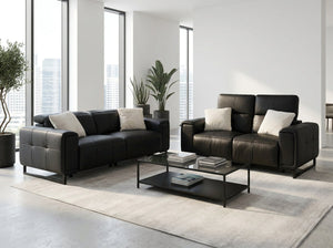 Richmond Electric Recliner Sofa Black 3+2 Set - Xshowhome